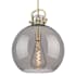 Innovations Lighting Newton Sphere 16" Wide Pendant with Light Smoke Glass Shade Champagne Bronze