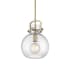 Innovations Lighting Newton Sphere 10" Wide Suspension Pendant Brushed Brass / Seedy