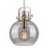 Innovations Lighting Newton Sphere 10" Wide Mini Pendant with Light Smoke Glass Shade Champagne Bronze