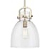 Innovations Lighting Newton Bell 10" Wide Mini Pendant with Clear Glass Shade Champagne Bronze
