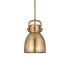 Innovations Lighting Newton Bell 8" Wide Suspension Mini Pendant Brushed Brass / Brushed Brass