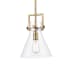 Innovations Lighting Newton Cone 10" Wide Pendant Brushed Brass / Clear