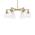 Innovations Lighting Newton Bell 6 Light 26" Wide Chandelier Brushed Brass / Clear