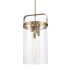 Innovations Lighting Pilaster 4 Light 13" Wide Pendant Brushed Brass / Clear