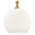 Innovations Lighting Astor 14" Wide Pendant with Matte White Glass Shade Brushed Brass