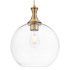 Innovations Lighting Astor 12" Wide Cord Hung Pendant with Clear Glass Shade Brushed Brass