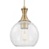 Innovations Lighting Astor 8" Wide Cord Hung Mini Pendant with Clear Glass Shade Brushed Brass