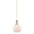 Innovations Lighting Astor 8" Wide Mini Pendant Brushed Brass / Matte White