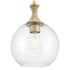 Innovations Lighting Astor 10" Wide Rope Detailed Cord Hung Mini Pendant with Clear Glass Shade Brushed Brass