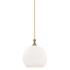 Innovations Lighting Astor 14" Wide Pendant Brushed Brass / Matte White