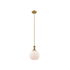 Innovations Lighting Astor 8" Wide Mini Pendant Brushed Brass / Matte White