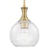 Innovations Lighting Astor 8" Wide Mini Pendant with Clear Glass Shade Brushed Brass