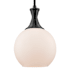 Innovations Lighting Astor 8" Wide Mini Pendant with Matte White Glass Shade Matte Black