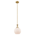 Innovations Lighting Astor 8" Wide Mini Pendant Brushed Brass / Matte White