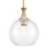 Innovations Lighting Astor 10" Wide Rope Detailed Mini Pendant with Clear Glass Shade Brushed Brass