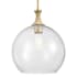 Innovations Lighting Astor 14" Wide Rope Detailed Pendant with Clear Glass Shade Brushed Brass