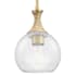Innovations Lighting Astor 8" Wide Rope Detailed Mini Pendant with Clear Glass Shade Brushed Brass