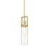 Innovations Lighting Utopia 5" Wide Mini Pendant Brushed Brass / Clear