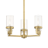 Innovations Lighting Utopia 3 Light 22" Wide Multi Light Pendant Brushed Brass / Clear