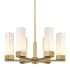 Innovations Lighting Claverack 6 Light 29" Wide Chandelier Brushed Brass / Matte White