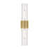 Innovations Lighting Bolivar 2 Light 4" Wide Vanity Light Brushed Brass / Clear