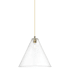 Innovations Lighting Crown Point 16" Wide Pendant Brushed Brass / Clear