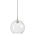 Innovations Lighting Crown Point 12" Wide Pendant Brushed Brass / Clear