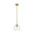 Innovations Lighting Crown Point 6" Wide Mini Pendant Brushed Brass / Clear