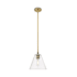 Innovations Lighting Crown Point 8" Wide Mini Pendant Brushed Brass / Clear