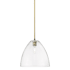 Innovations Lighting Crown Point 12" Wide Pendant Brushed Brass / Clear