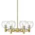 Innovations Lighting Crown Point 6 Light 26" Wide Candle Style Chandelier Brushed Brass / Clear