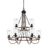 Innovations Lighting Paladin 9 Light 32" Wide Ring Chandelier Matte Black / Clear