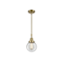 Innovations Lighting Beacon 6" Wide Mini Pendant Antique Brass / Clear