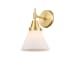 Innovations Lighting Cone 12" Tall Wall Sconce Satin Gold / Matte White