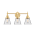 Innovations Lighting Cone 3 Light 24" Wide Vanity Light Satin Gold / Clear
