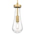 Innovations Lighting Owego 11" Tall Mini Pendant with Clear Glass Shade Brushed Brass