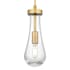 Innovations Lighting Owego 11" Tall Mini Pendant with Clear, Seedy Glass Shade Brushed Brass