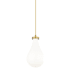 Innovations Lighting Owego 7" Wide Mini Pendant Brushed Brass / Gloss White