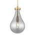 Innovations Lighting Owego 7" Wide Mini Pendant with Light Smoke Glass Shade Brushed Brass