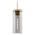 Innovations Lighting Blakeley 5" Wide Cord Hung Mini Pendant with Light Smoke Glass Shade Brushed Brass