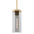 Innovations Lighting Blakeley 5" Wide Mini Pendant with Light Smoke Glass Shade Brushed Brass