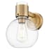 Innovations Lighting Lawton Sphere 9" Tall Bathroom Sconce with Clear Glass Shade Brushed Brass