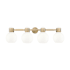 Innovations Lighting Lawton Sphere 4 Light 34" Wide Vanity Light Brushed Brass / Gloss White