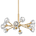 Innovations Lighting Aurora 12 Light 24" Wide Sputnik Chandelier with Clear, Faceted Glass Shades Brushed Brass