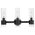 Innovations Lighting Arden 3 Light 19" Wide Vanity Light with Clear Glass Shades Matte Black