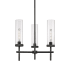 Innovations Lighting Lincoln 3 Light 21" Wide Pendant Matte Black / Clear