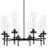 Innovations Lighting Lincoln 8 Light 32" Wide Chandelier with Clear Glass Shades Matte Black