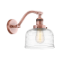 Innovations Lighting Bell 12" Tall Wall Sconce Antique Copper / Clear Deco Swirl