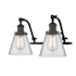 Innovations Lighting Small Cone 2 Light 18" Wide Bathroom Vanity Light Oiled Rubbed Bronze / Clear