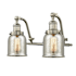 Innovations Lighting Small Bell 2 Light 18" Wide Bathroom Vanity Light Brushed Satin Nickel / Silver Plated Mercury